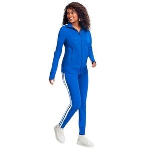 NWT K.JORDAN Striped‎ Track Set Color COBALT Size M